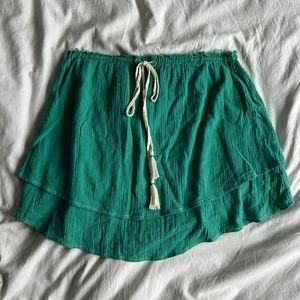 FREE PEOPLE Adjustable Tie Tube Top in Turquoise Gauze SIZE SMALL